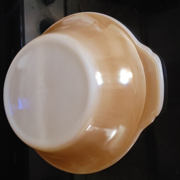 468 FIRE KING Peach Lustre Divided Oval Baking Casserole Dish - Picture 5 of 13